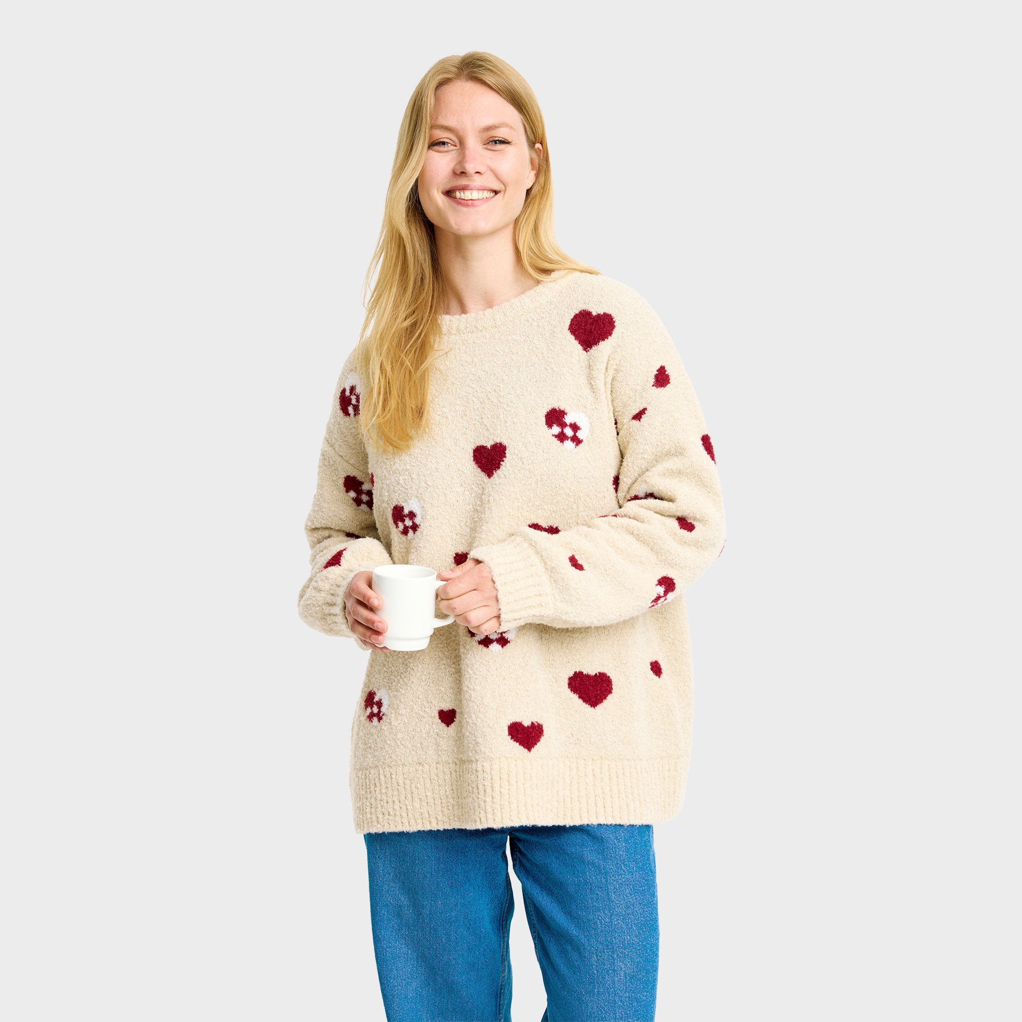Julehjerte julesweater - Dame